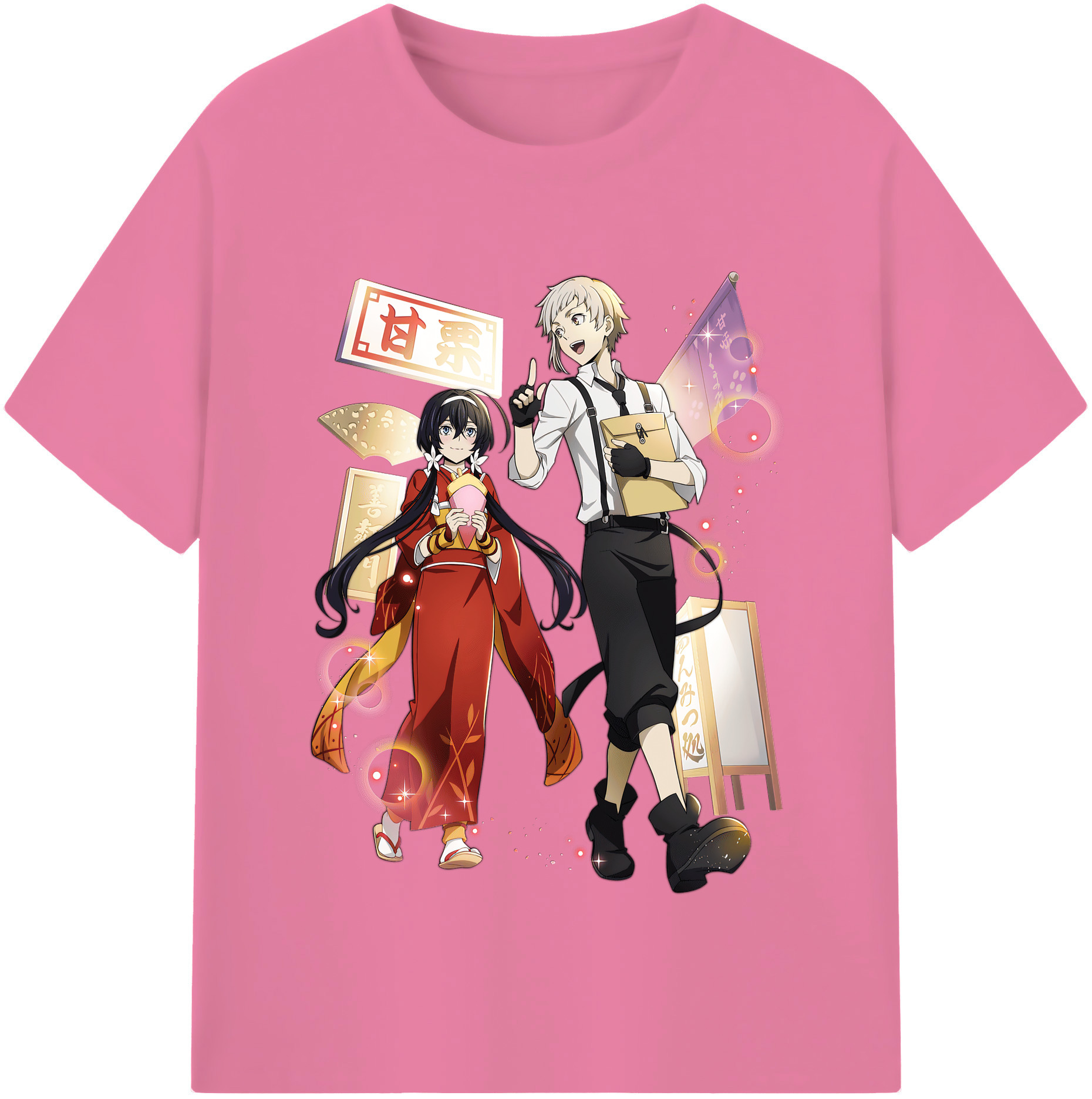 （画像用） 文豪ストレイドッグス Bungo Stray Dogs 綿100％半袖Tシャツ（フロントプリント）